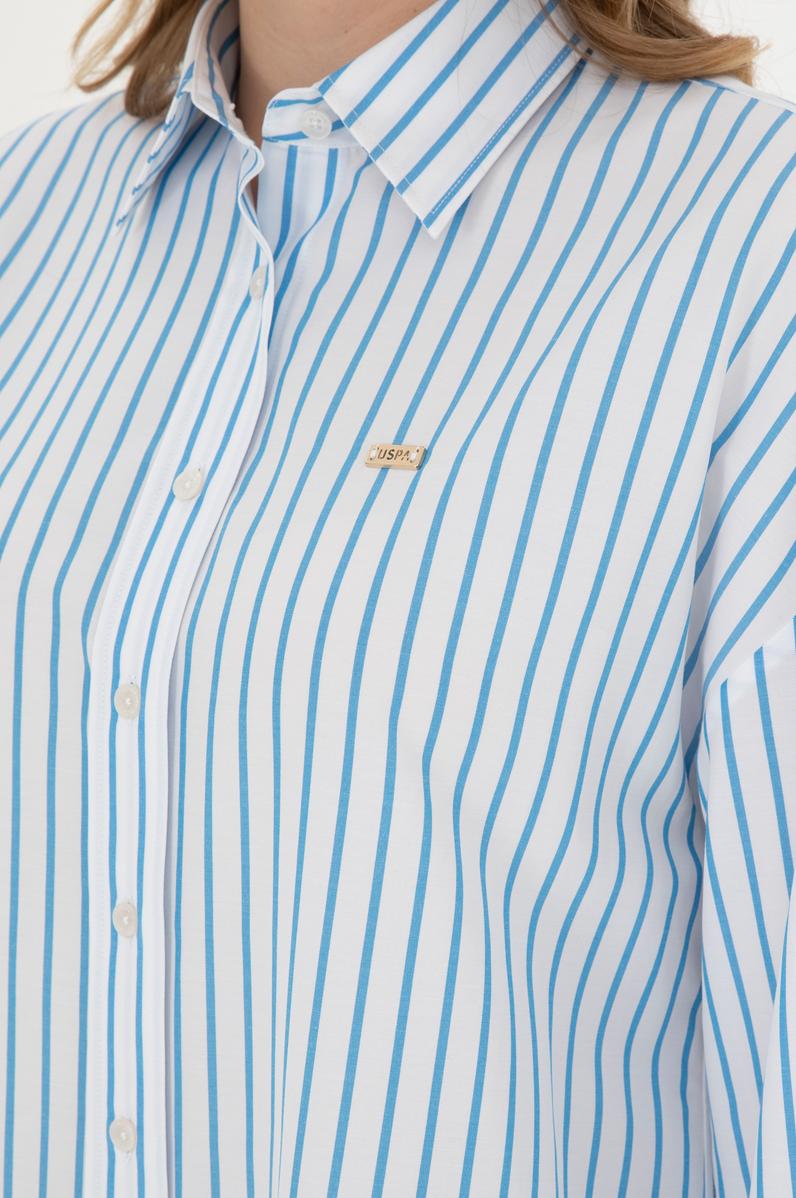 Kadın Saks Uzun Kollu Gömlek