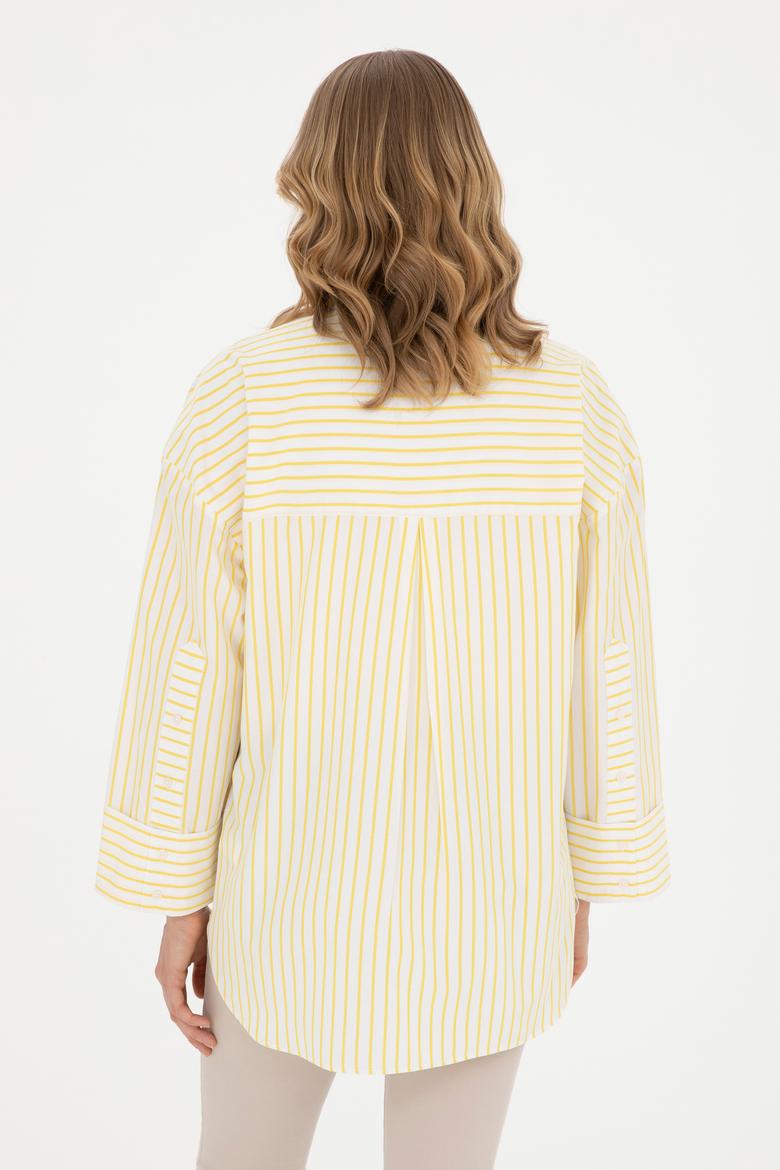 Kadın Sarı Uzun Kollu Gömlek - 50289131011