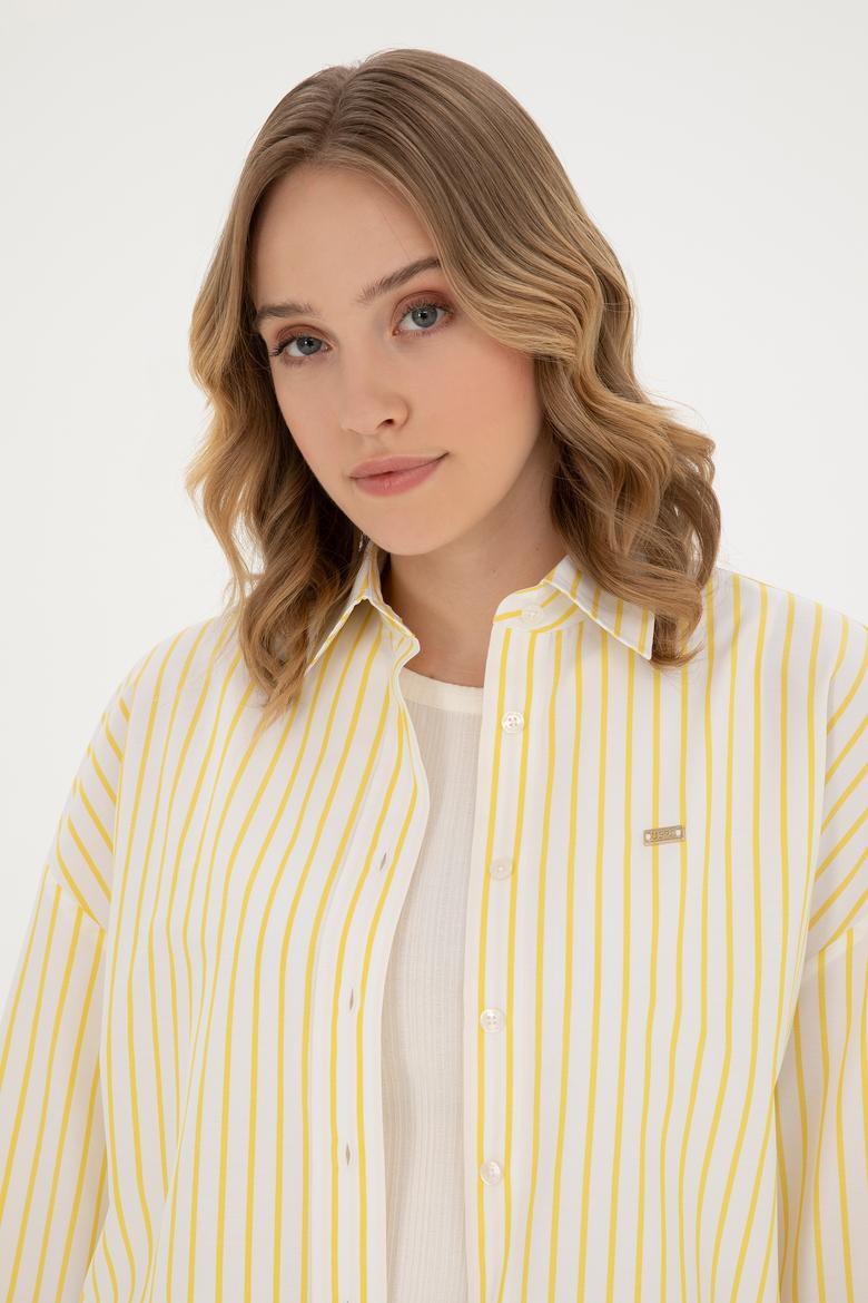 Kadın Sarı Uzun Kollu Gömlek - 50289131011