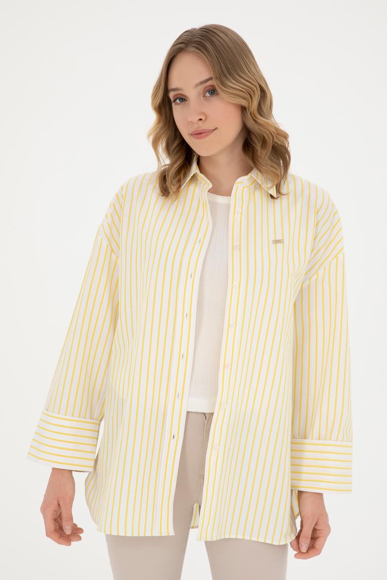 Kadın Sarı Uzun Kollu Gömlek - 50289131011