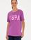 Kadın Mor Basic Bisiklet Yaka Tişört