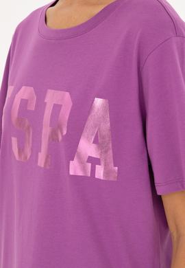 Kadın Mor Basic Bisiklet Yaka Tişört - 50280020091