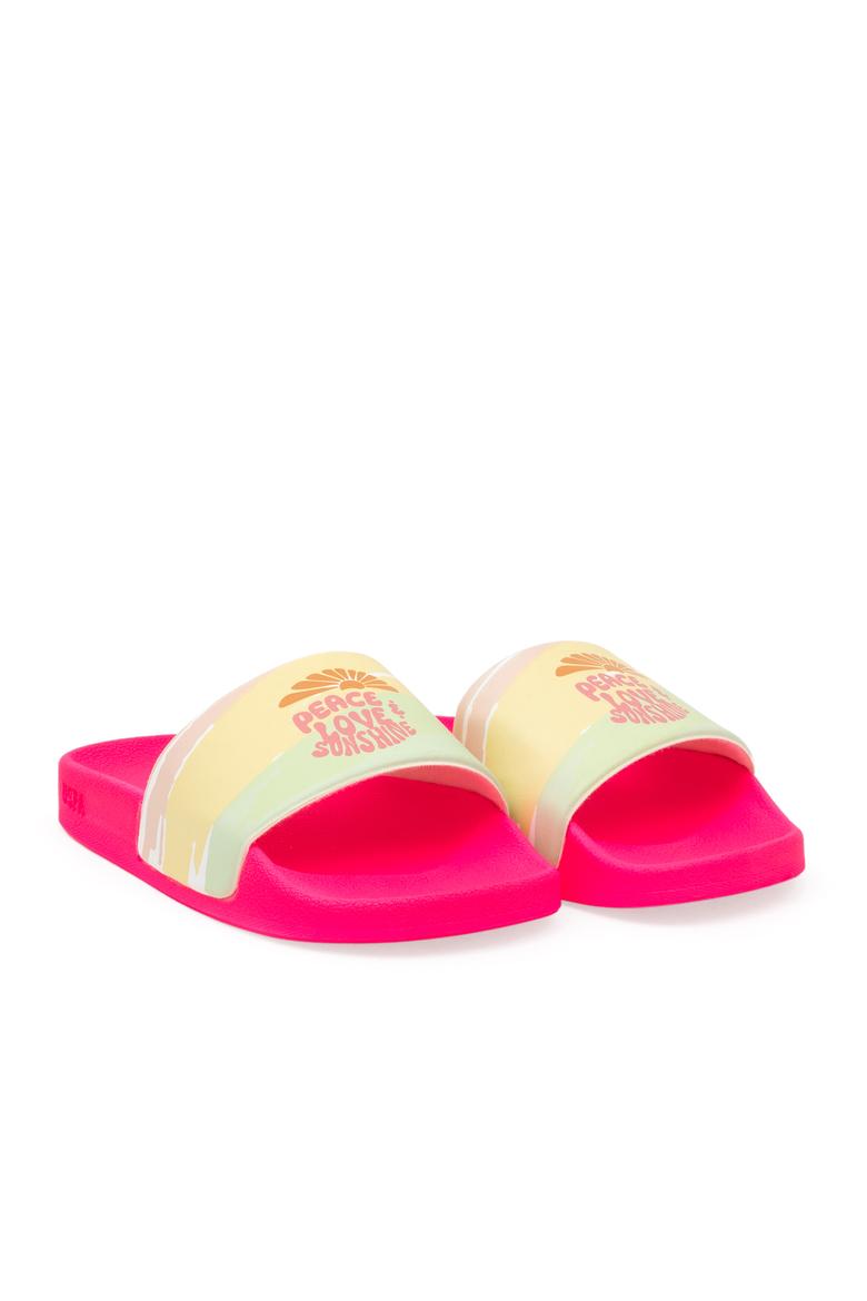 Kız Çocuk Neon Pembe Terlik