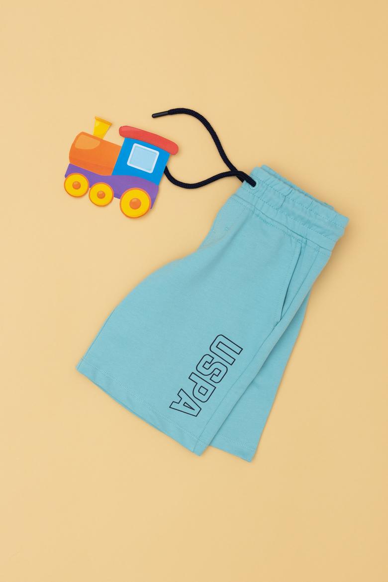 Erkek Çocuk Mint Örme Şort - 50284828116