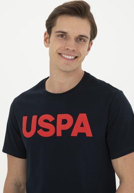 Erkek Regular Fit Bisiklet Yaka Koyu Lacivert Basic Tişört - 50279620039