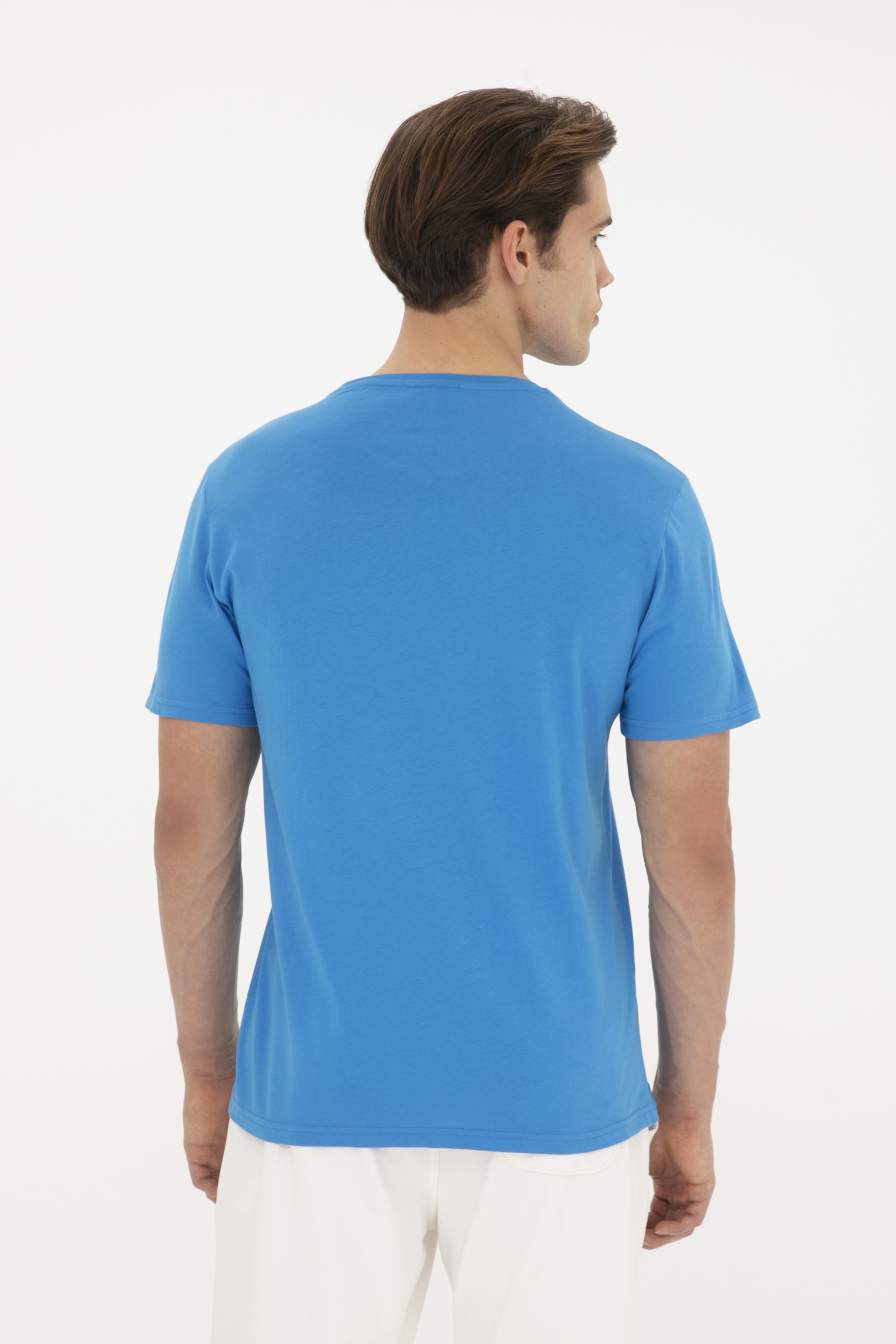 Erkek Saks Basic Tişört - Image 5