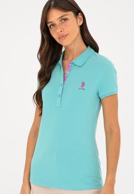 Kadın Mint Basic Polo Yaka Tişört - 50280060044