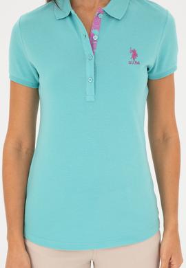 Kadın Mint Basic Polo Yaka Tişört - 50280060044