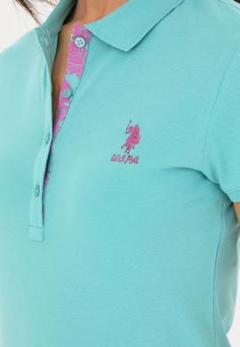 Kadın Mint Basic Polo Yaka Tişört - 50280060044
