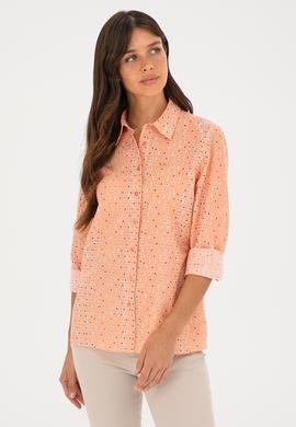 Kadın Somon Uzun Kollu Gömlek - 50280941006
