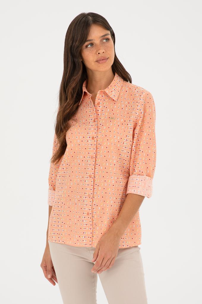 Kadın Somon Uzun Kollu Gömlek