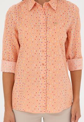 Kadın Somon Uzun Kollu Gömlek - 50280941006