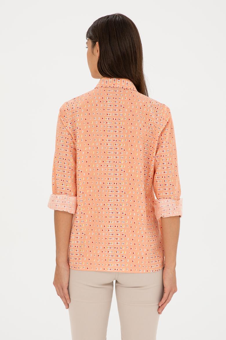 Kadın Somon Uzun Kollu Gömlek - 50280941006