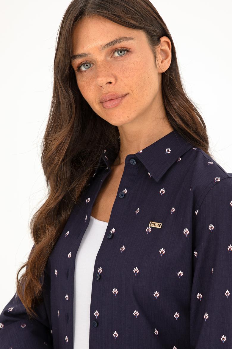 Kadın Lacivert Uzun Kollu Gömlek - 50280943010