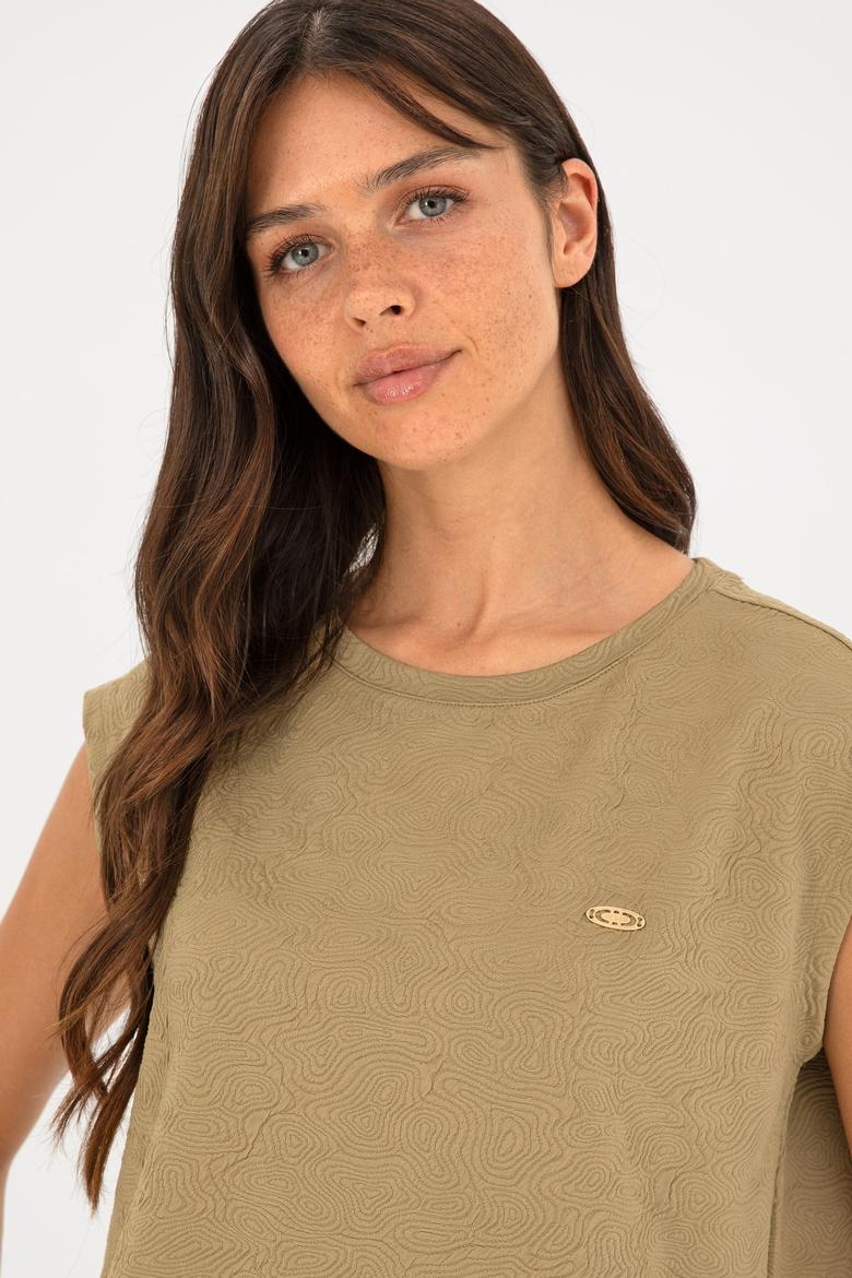 Kadın Haki Tişört - 50281748008