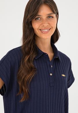 Kadın Lacivert Polo Yaka Tişört - 50281892024