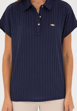 Kadın Lacivert Polo Yaka Tişört - 50281892024