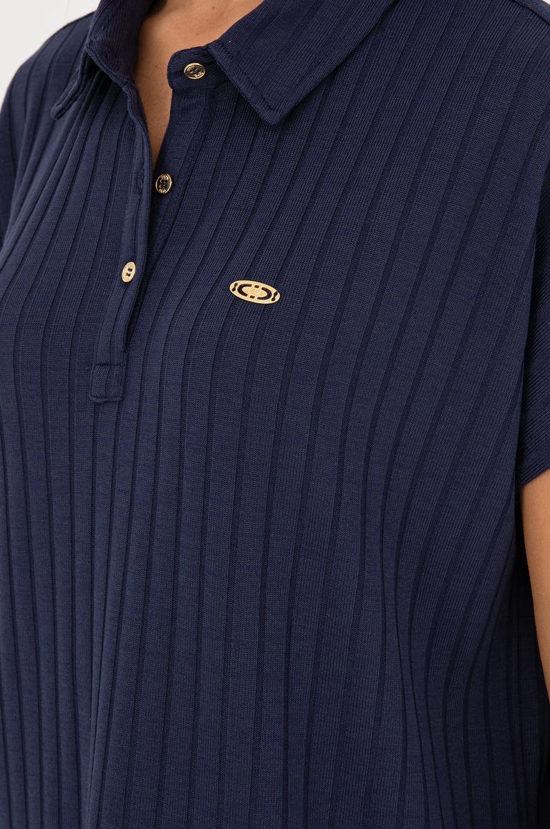 Kadın Lacivert Polo Yaka Tişört