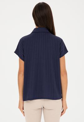 Kadın Lacivert Polo Yaka Tişört - 50281892024