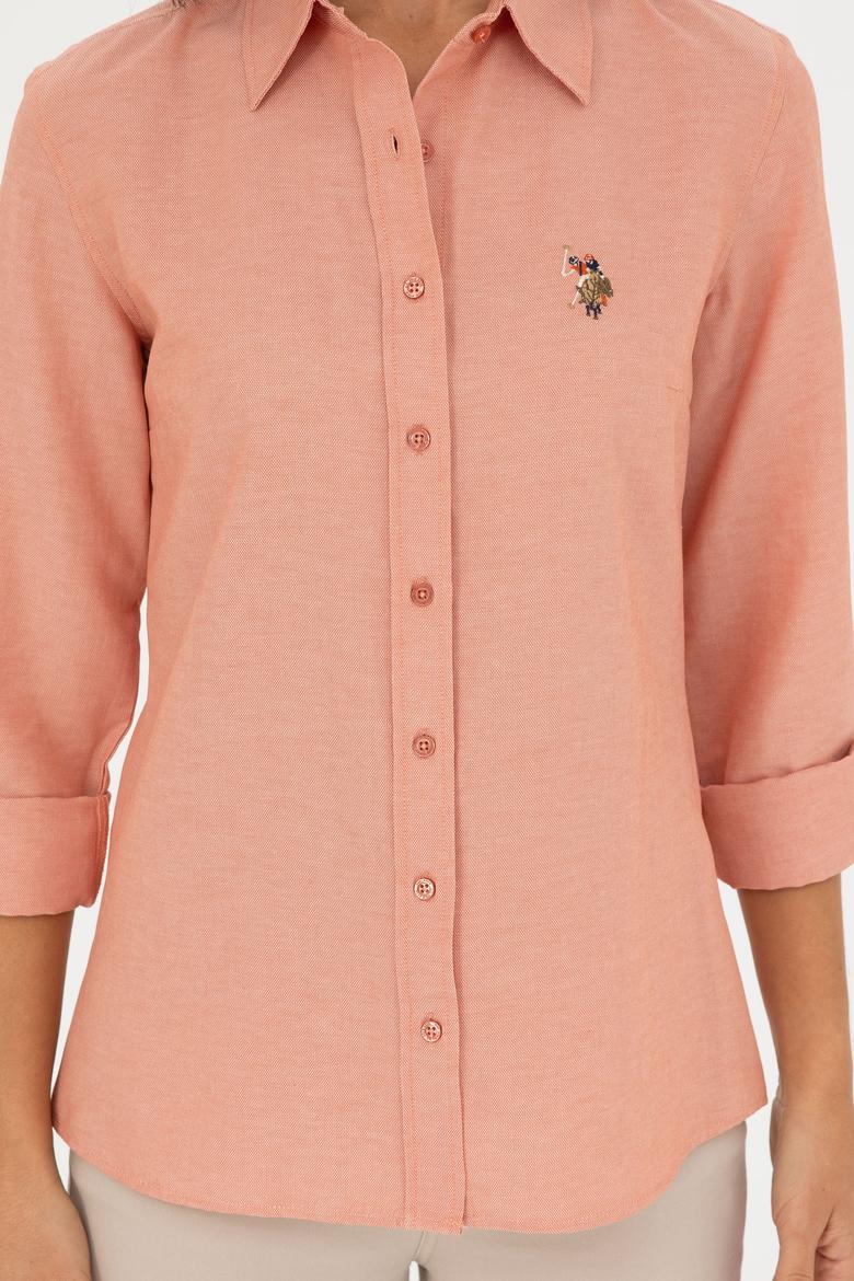 Kadın Pudra Uzun Kollu Basic Gömlek - 50283992053