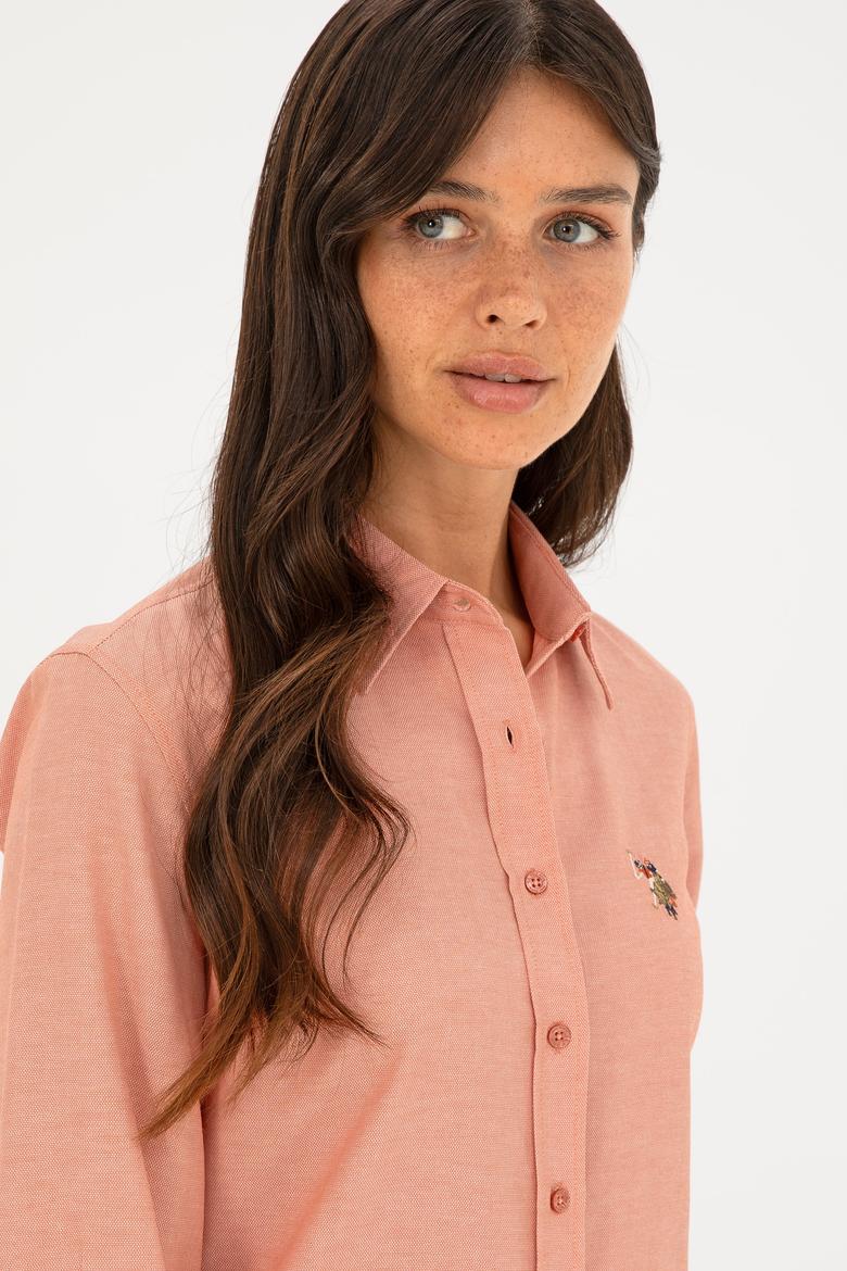 Kadın Pudra Uzun Kollu Basic Gömlek - 50283992053