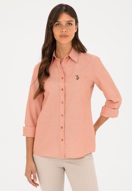 Kadın Pudra Uzun Kollu Basic Gömlek - 50283992053