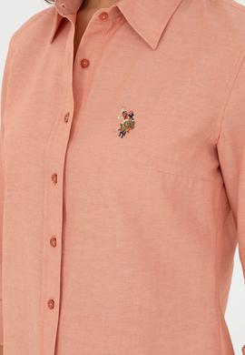 Kadın Pudra Uzun Kollu Basic Gömlek - 50283992053