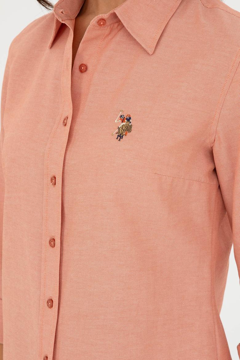 Kadın Pudra Uzun Kollu Basic Gömlek - 50283992053