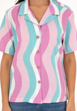 Kadın Menekşe Kısa Kollu Gömlek - 50288518004