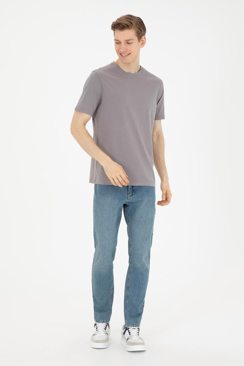 Erkek Gri Basic Tişört - 50284618037