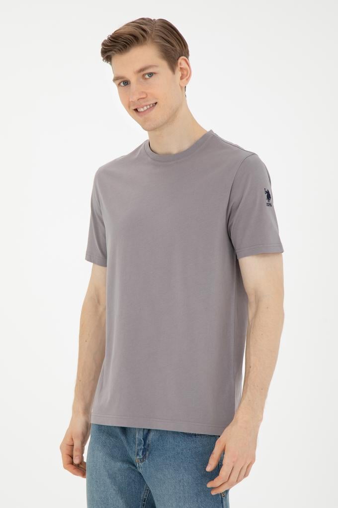 Erkek Gri Basic Tişört