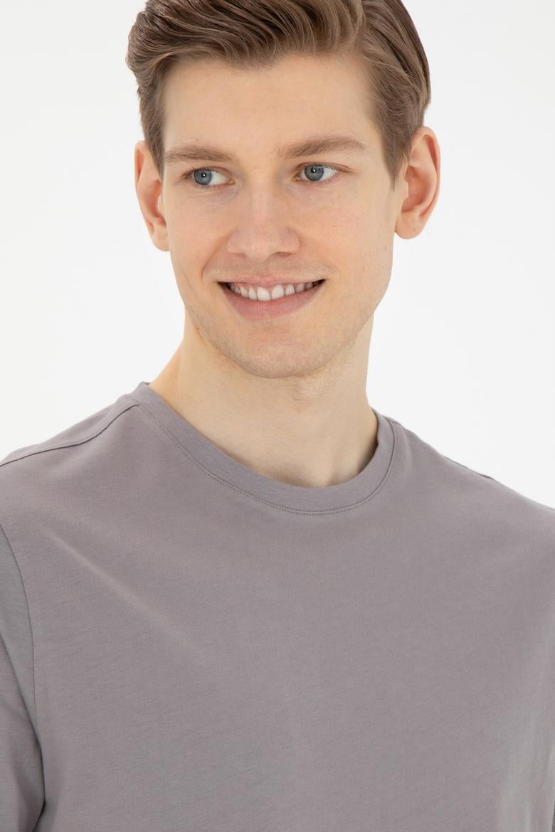 Erkek Gri Basic Tişört - 50284618037