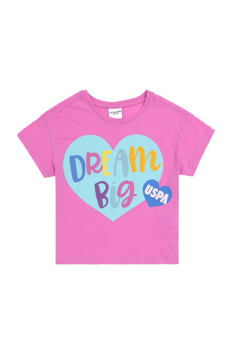 Kız Çocuk Menekşe Bisiklet Yaka Tişört - 50288444018