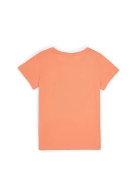 Kız Çocuk Somon Bisiklet Yaka Tişört - 50288455010