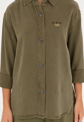 Kadın Haki Jean Gömlek - 50272261006