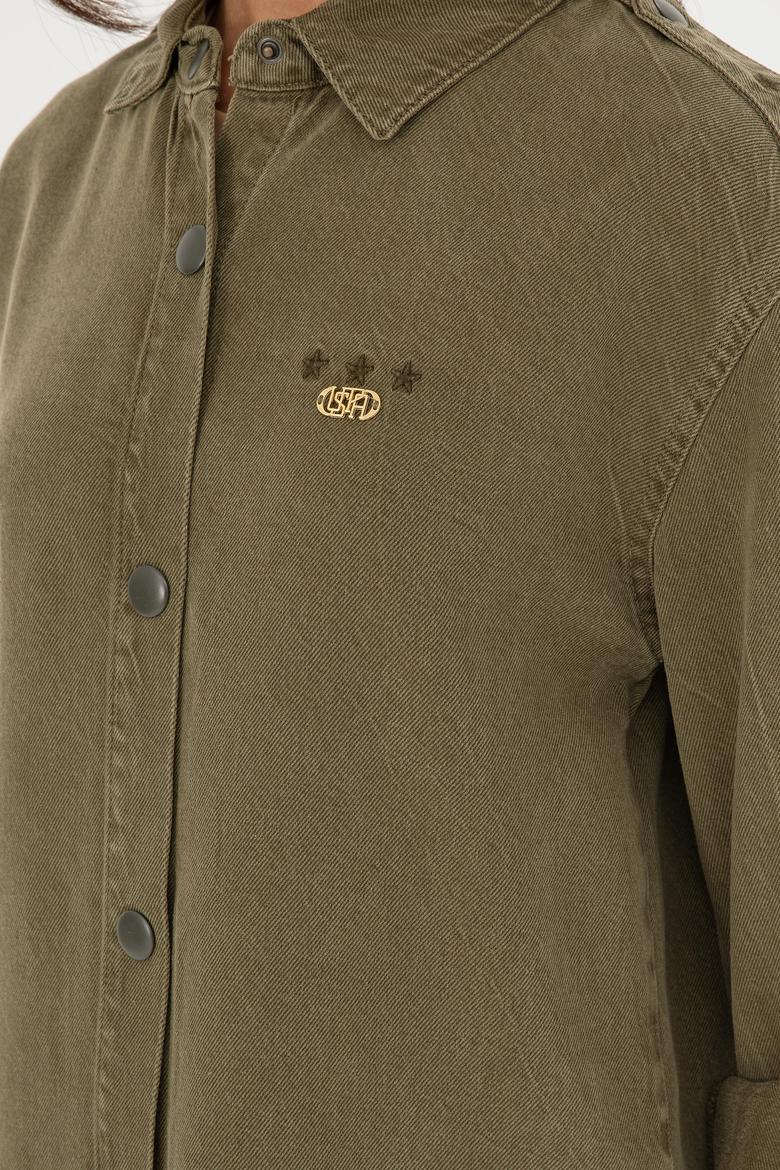 Kadın Haki Jean Gömlek - 50272261006