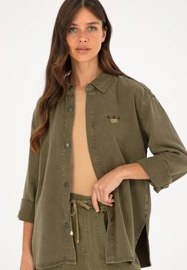 Kadın Haki Jean Gömlek - 50272261006