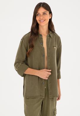 Kadın Haki Jean Gömlek - 50272261006