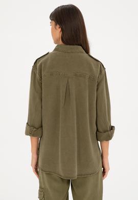 Kadın Haki Jean Gömlek - 50272261006