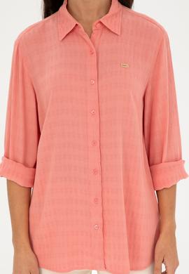 Kadın Nar Çiçeği Uzun Kollu Gömlek - 50280949002