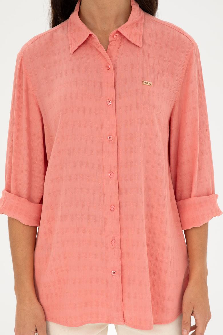 Kadın Nar Çiçeği Uzun Kollu Gömlek - 50280949002