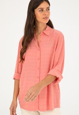 Kadın Nar Çiçeği Uzun Kollu Gömlek - 50280949002