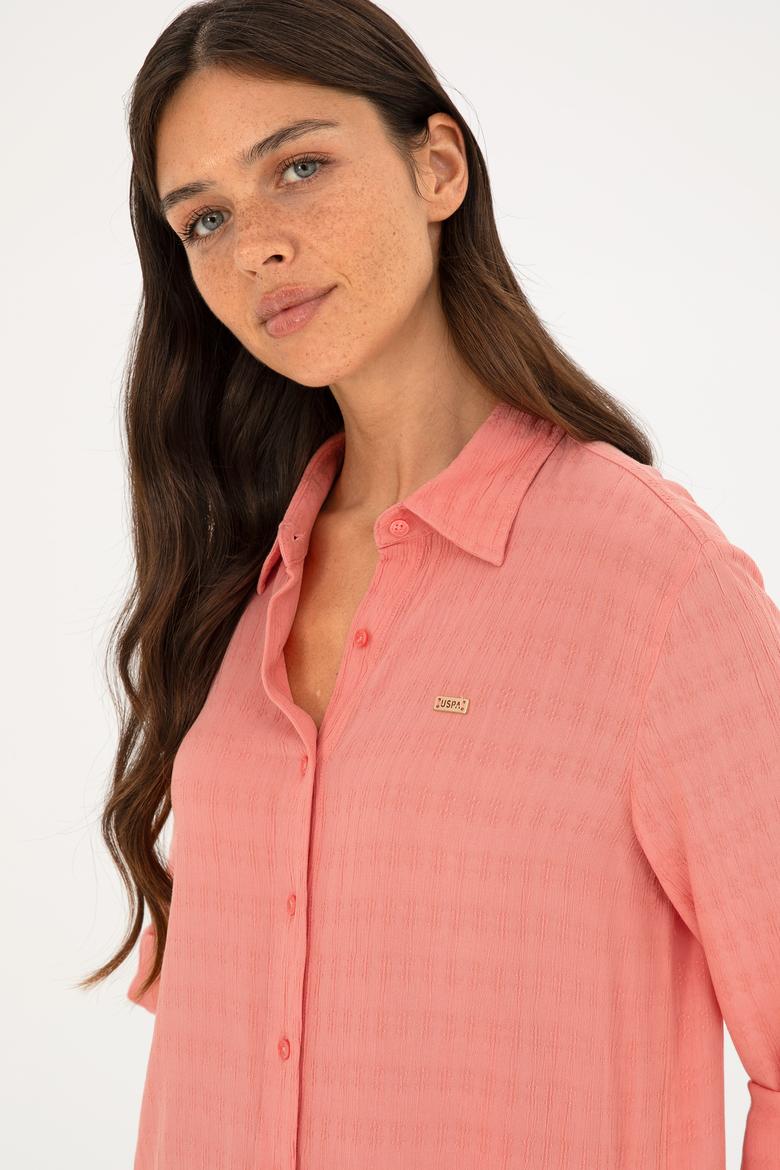 Kadın Nar Çiçeği Uzun Kollu Gömlek - 50280949002