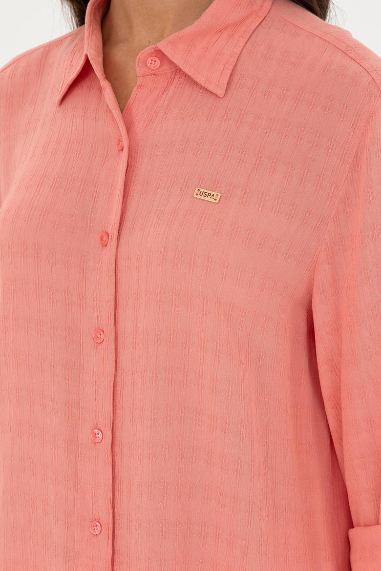 Kadın Nar Çiçeği Uzun Kollu Gömlek - 50280949002