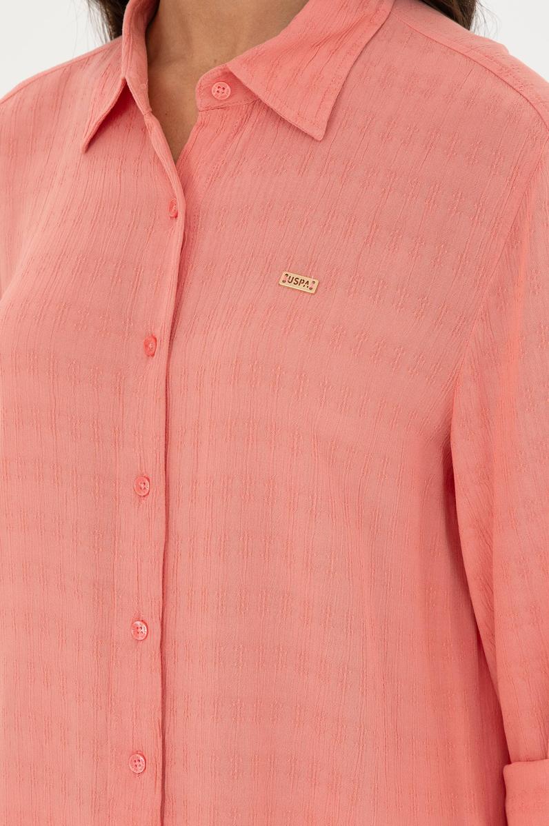 Kadın Nar Çiçeği Uzun Kollu Gömlek