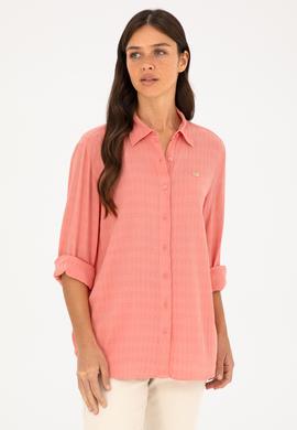 Kadın Nar Çiçeği Uzun Kollu Gömlek - 50280949002