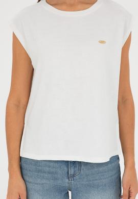 Kadın Ekru Tişört - 50281748023