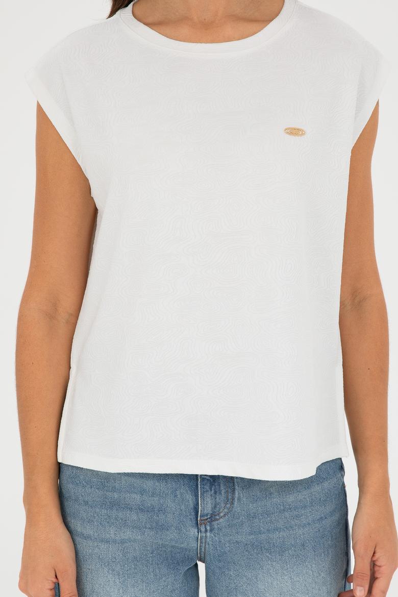 Kadın Ekru Tişört - 50281748023