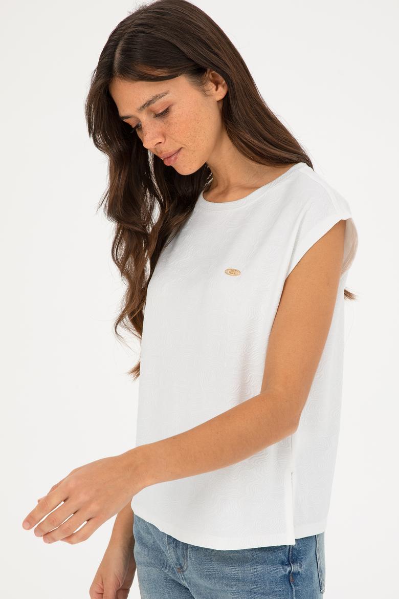 Kadın Ekru Tişört - 50281748023