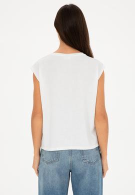 Kadın Ekru Tişört - 50281748023